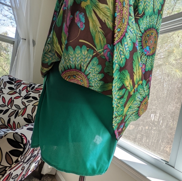 GREEN TRAPEZE DRESS size S - Picture 3 of 15